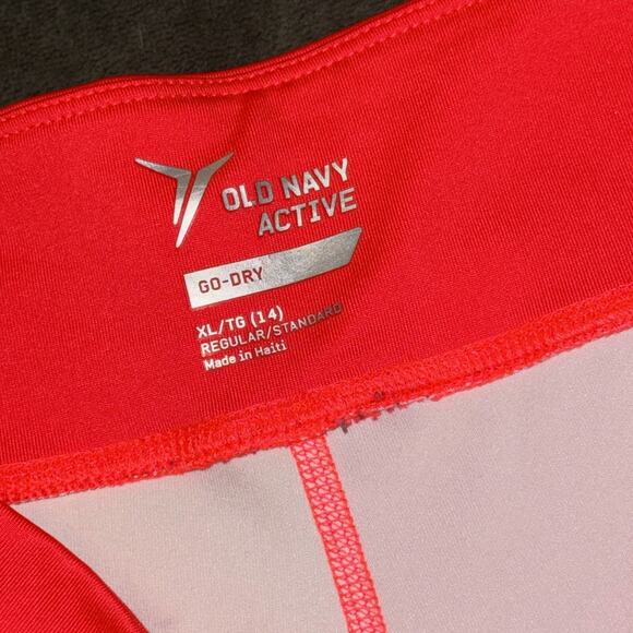 Old Navy Active Leggings Girl's XL Orange Pink Ombre High-Waisted Athletic - Picture 5 of 7